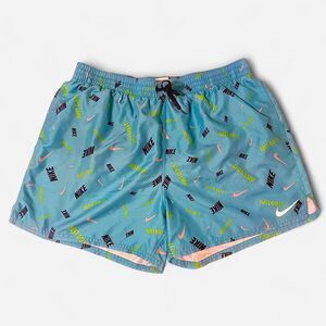 Nike teal mesh lined bathing suit swimsuit swim trunks x running cycling shorts